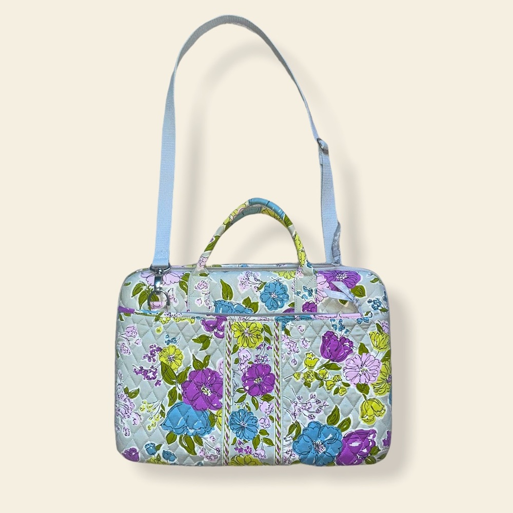 Vera Bradley slim zip laptop case crossbody